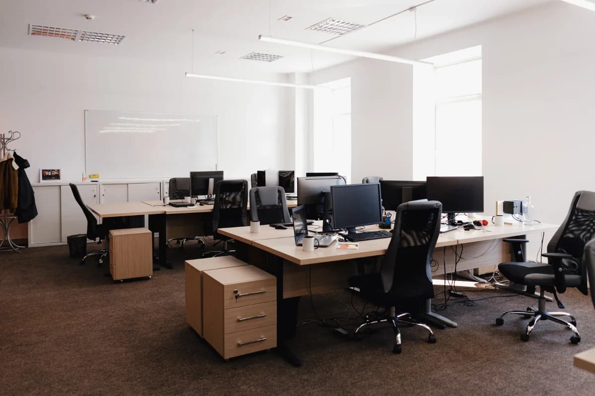 Executive office prepared for the working day